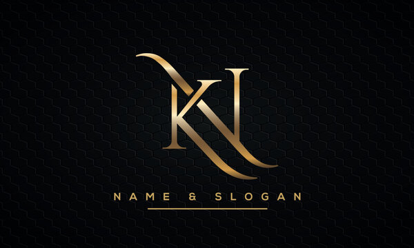 KN or NK Letters Logo Monogram