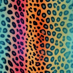 Keuken spatwand met foto a multi colored leopard print © Cazacu