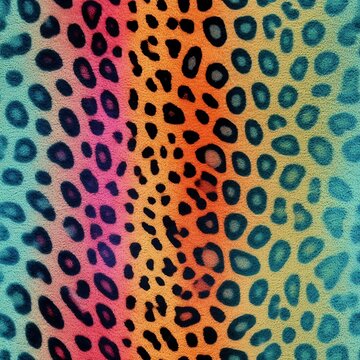 a multi colored leopard print