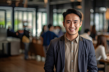 Obraz premium asian business man, business corporate people.Portrait of smiling asian business people