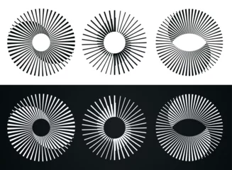 Fotobehang Spiral abstract circle set. vector illustration design graphic spiral electro waves  © Art Kovalenco