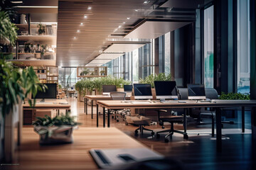 modern office interior. office interior with furniture
