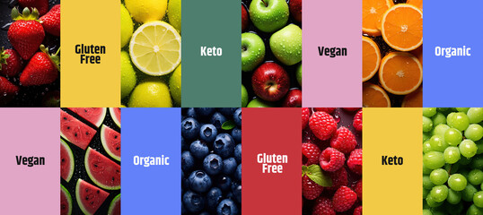 organic fruit instagram stories, fresh product from farmer's market, tasty food advertisement
