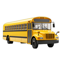 Obraz na płótnie Canvas School bus model isolated on transparent or white background, png