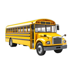 Obraz na płótnie Canvas School bus model isolated on transparent or white background, png