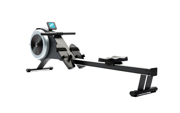 Rowing Machine on a See-Through Background