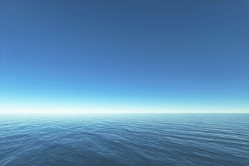 Fototapeta na wymiar Endless sea or blue ocean illustration