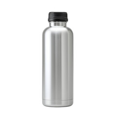 Aluminum water bottle isolated on transparent or white background, png