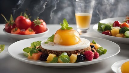 salad with fruit.Created with Generative Ai technology