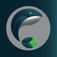 abstract background Whileaf ilustration logo
