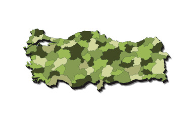 Türkei Landkarte Camouflage 