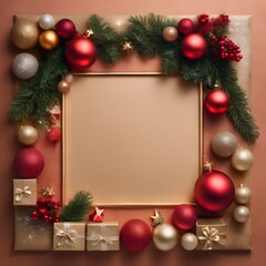 Fototapeta na wymiar Christmas frame