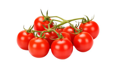 Vibrant Cherry Tomatoes on transparent Background