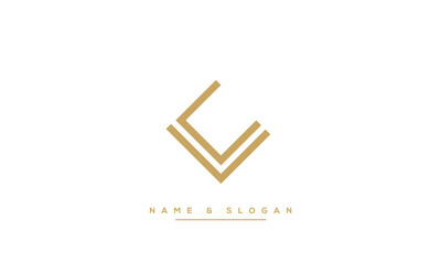 LC or CL Alphabet letters Logo Monogram