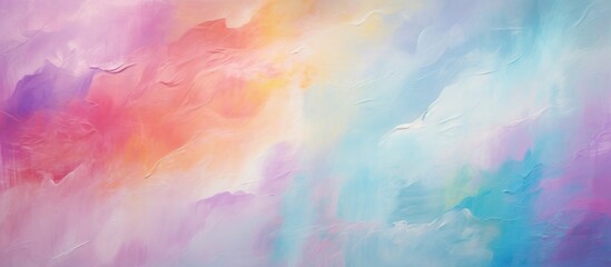 Abstract soft tone colorful watercolor paint brush texture background. AI generated image