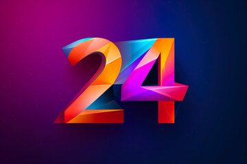 Colorful 2024 Party Invitation Design