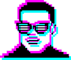 Man head pixel art