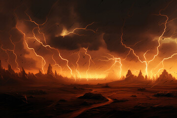 Thunderstorm Spectacle: Animated Lightning Strikes