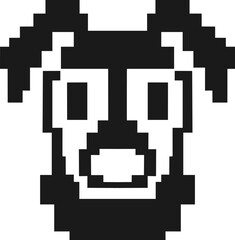 Pixel dog face