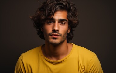 Portrait of young handsome latin man isolated background