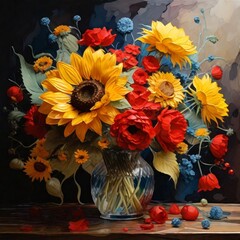 Fototapeta premium Leonardo_Diffusion_XL_python_import_matplotlibpyplot_as_pltWat_2(bouquet).