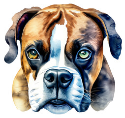 Pies rasy bokser ilustracja - obrazy, fototapety, plakaty