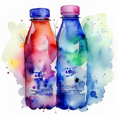 Plastikowe butelki ilustracja