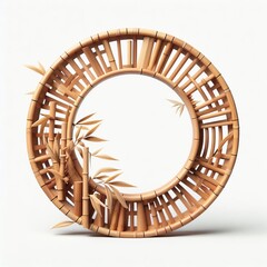elemento de madeira circular bambu