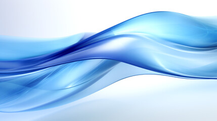 Elegant blue background. Silk satin with soft wavy folds. Banner.