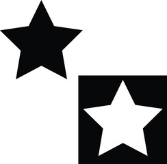 Black and White star icon