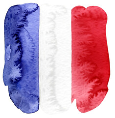 Namalowana flaga Francji - obrazy, fototapety, plakaty