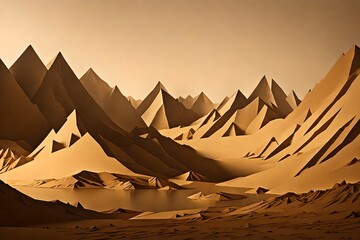 sandy brown mountain range