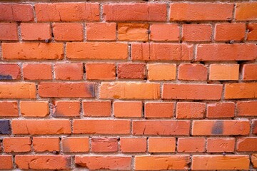 red brick wall. wall brick structure. an old wall in a historical part of the city