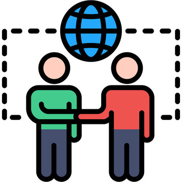 people shaking hands, global business clip art preview