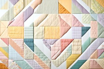 Paper Quilt Patchwork Art (Pastel Rainbow)