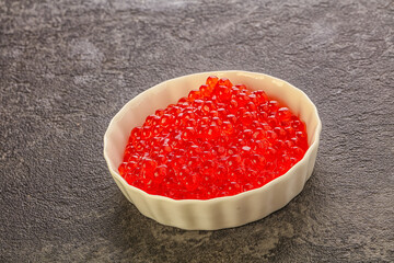 Luxury delicous red salmon caviar