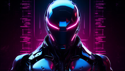AI Robotic in Synthwave