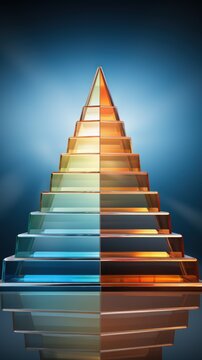 Abstract coloufual 3D right tringular UHD wallpaper