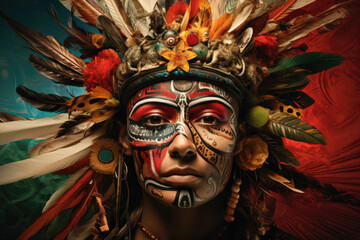 Colorful abstract photo of symbolic latin america cultural diversity