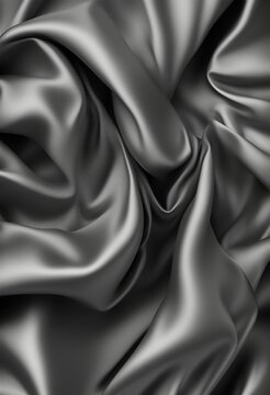 Technology background realistic color background folds of fabric or overlay for product or in shades of metallic black color