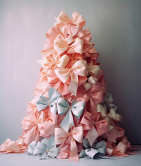 Christmas tree made of bows