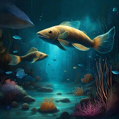 Fototapeta na wymiar fishes in aquarium