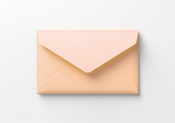 Paper envelope in a soft pink tone. AI generated