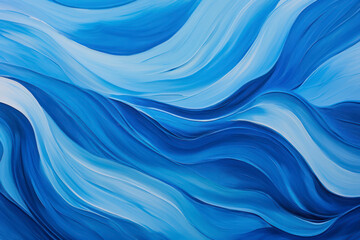 Obraz premium Three dimensional of blue wavy pattern