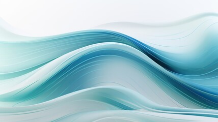 Fototapeta premium Abstract striped waves with fluid lines in oceanic colors for a captivating and dynamic design