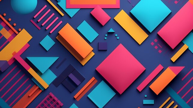 Colorful abstract background with geometric shapes. Epson vector illustration.