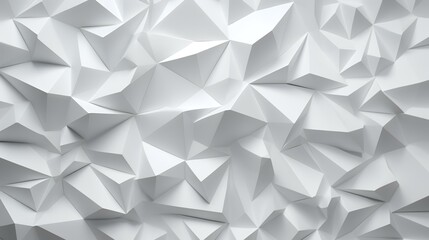 Abstract 3d rendering of white polygonal background. Futuristic polygonal background.