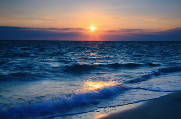 Sunset over the black sea