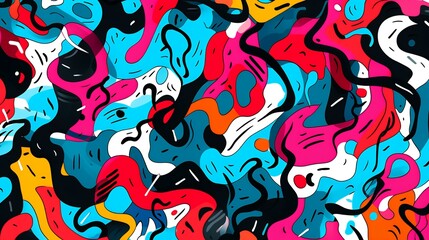 abstract color pattern in graffiti style. Quality illustration for your design