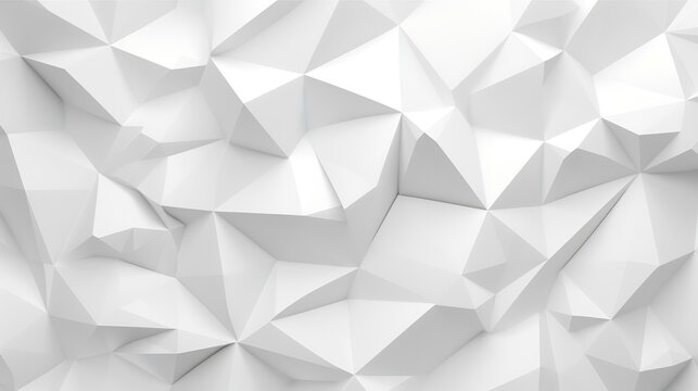 White polygon abstract background. 3d rendering, 3d illustration. © Sumera